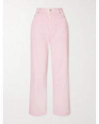 Marni - Distressed High-Rise Wide-Leg Denim Jeans - Lyst