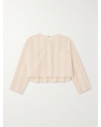 Chloé - Haut Raccourci En Popeline De Coton À Rayures - Lyst
