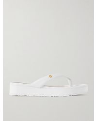 Gianvito Rossi - Tahiti Leather Platform Flip Flops - Lyst