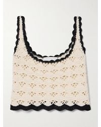 Zimmermann - Rhiannon Cropped Crocheted Cotton Tank - Lyst