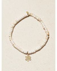 Sydney Evan - Mini Pavé Daisy 14-Karat, And Diamond Bracelet - Lyst