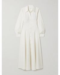 DIOTIMA - Lewis Crocheted Cotton-Trimmed Wool Maxi Shirt Dress - Lyst