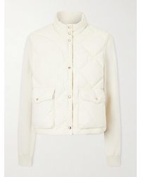 Moncler - Cropped Knitted And Padded Quilted Shell Down Cardigan - Lyst
