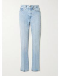 FRAME - The Vertical High-Rise Straight-Leg Jeans - Lyst