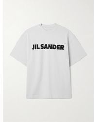 Jil Sander - T-Shirt Aus Baumwoll-Jersey Mit Print - Lyst