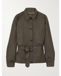 Loro Piana - Jaylon Jacke Aus Einer Leinen-Wollmischung Mit Gürtel - Lyst
