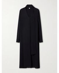 TOTEME - Tie-Detailed Woven Maxi Dress - Lyst