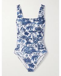 STAUD - Adelaide Paneled Printed Recycled Swimsuit - Lyst