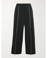 Tibi - Zip-Detailed Shell Straight-Leg Pants - Lyst