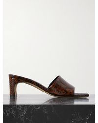 Aeyde - Jeanie Snake-Effect Leather Mules - Lyst