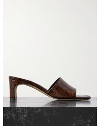 Aeyde - Jeanie Snake-Effect Leather Mules - Lyst