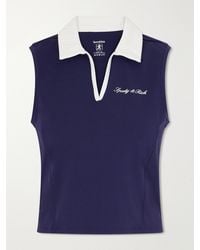 Sporty & Rich - Logo-Appliquéd Stretch-Jersey Top - Lyst