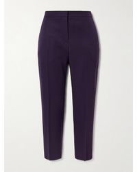 McQueen - Verkürzte Hose Aus Grain De Poudre Aus Wolle - Lyst