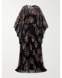 ‎Taller Marmo - Gran Soleil Belted Sequin-Embellished Tulle Kaftan - Lyst