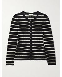 Doen - Therese Striped Pointelle-Knit Pima Cotton And Silk-Blend Cardigan - Lyst