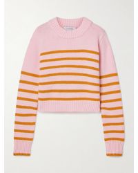 La Ligne - Pull En Laine Et Cachemire Mélangés À Rayures Mini Marina - Lyst