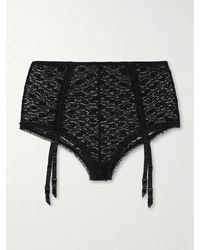 Kiki de Montparnasse - Chante Grosgrain-Trimmed Stretch-Lace Briefs - Lyst