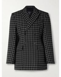 Wardrobe NYC - Double-Breasted Checked Wool-Twill Blazer - Lyst