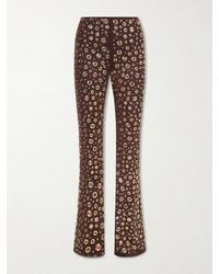 Oséree - Studded Stretch-Jersey Flared Pants - Lyst
