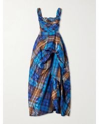 Vivienne Westwood - Chichi Asymmetric Checked Organza-Cloqué Gown - Lyst