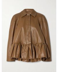LIBEROWE - City Lederjacke Mit Schößchen - Lyst