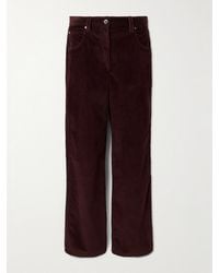 Brunello Cucinelli - Cotton-Corduroy Straight-Leg Pants - Lyst