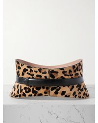 Alaïa - Leather-Trimmed Leopard-Print Calf Hair Waist Belt - Lyst