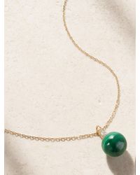 Mateo - 14-Karat, Malachite And Diamond Necklace - Lyst