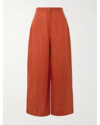 ANDRES OTALORA - Poesia Wide-Leg Linen Pants - Lyst