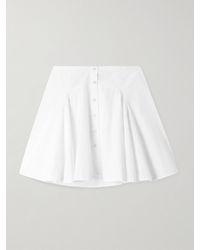 Polo Ralph Lauren - Aya Paneled Cotton-Poplin Mini Skirt - Lyst