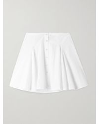 Polo Ralph Lauren - Aya Paneled Cotton-Poplin Mini Skirt - Lyst