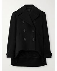 Givenchy - Oversized Asymmetric Cropped Double-Breasted Wool Coat - Lyst