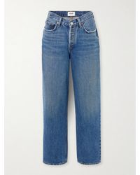 Agolde - V Waist Baggy Mid-Rise Straight-Leg Jeans - Lyst