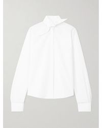 McQueen - Hemd Aus Baumwollpopeline Mit Bändern - Lyst