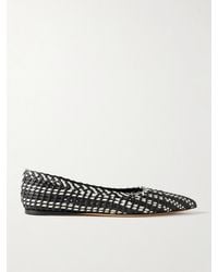 Gabriela Hearst - Aurora Two-Tone Woven Leather Ballet Flats - Lyst