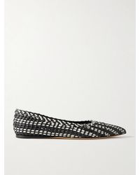 Gabriela Hearst - Aurora Two-Tone Woven Leather Ballet Flats - Lyst
