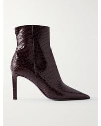 Jimmy Choo - Frankie 85 Croc-Effect Leather Ankle Boots - Lyst