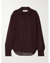 Frankie Shop - Peri Oversized-Hemd Aus Georgette - Lyst