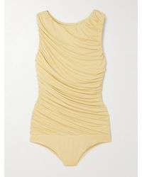 Abadia - Ora Body Aus Gerafftem Stretch-Bambus-Jersey - Lyst