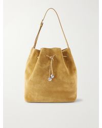 Liffner - Charm Suede Drawstring Shoulder Bag - Lyst