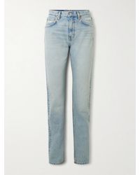 RE/DONE - The Blondie Distressed High-Rise Straight-Leg Organic Jeans - Lyst
