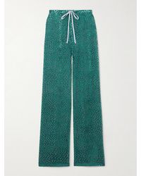 Dries Van Noten - Polka-Dot Devoré-Velvet Straight-Leg Pants - Lyst