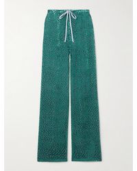 Dries Van Noten - Hose Mit Geradem Bein Aus Devoré-Samt Mit Punkten - Lyst