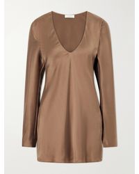 Ruohan - Syros Silk-Blend Satin Blouse - Lyst