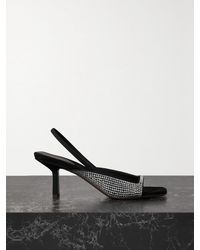 Neous - Kamui Crystal-Embellished Leather Slingback Sandals - Lyst
