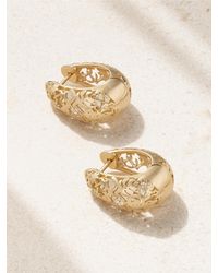 Sydney Evan - Icon Wallpaper 14-Karat Diamond Hoop Earrings - Lyst