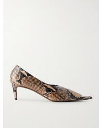 KHAITE - Marlene Snake-Effect Leather Pumps - Lyst