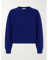 Jil Sander - Ribbed-Knit Wool Sweater - Lyst