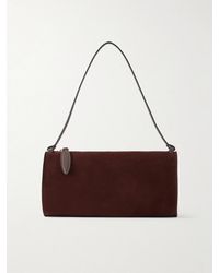 Neous - Gemini Leather-Trimmed Suede Shoulder Bag - Lyst