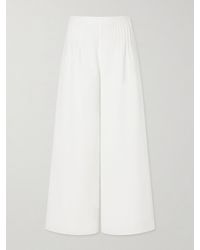 SIR. - Beatrice Pintucked Cotton Wide-Leg Pants - Lyst